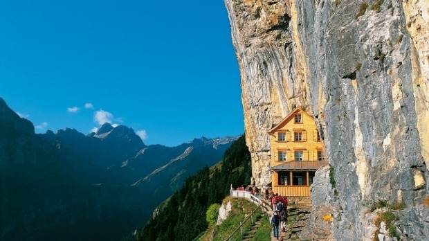 Aescher Cliff, Switzerland.