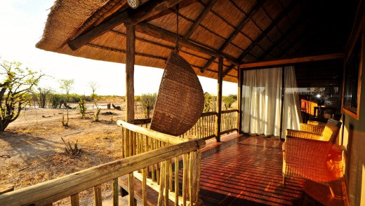 Nehimba guest accommodation at Imvelo Safari Lodges overlooks the waterhole.