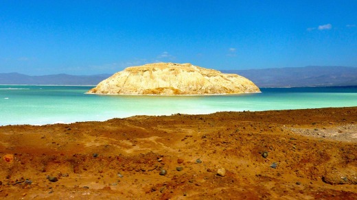 The lowest point in Africa: Lac Assal in Djibouti, Africa.