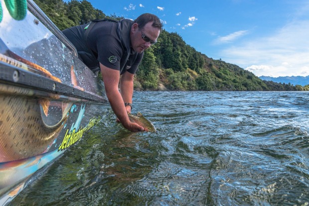 FISHING FROM A JET BOAT: Two things New Zealand does extremely well are trout fishing and jet boats. And now Fishjet in ...