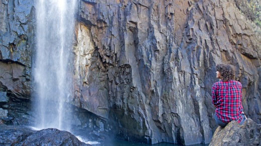 Hit cascade: The 17 Mile Falls on the Jatbula Trail.