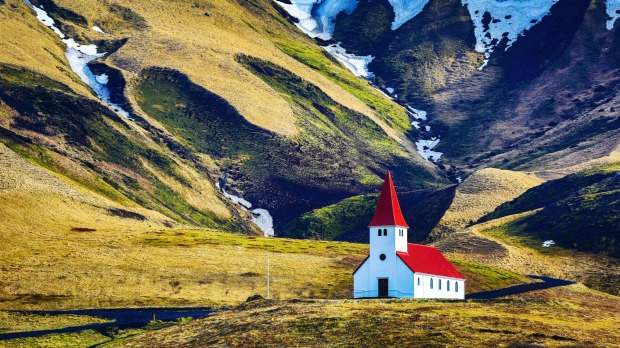 Icelandic church in Vik, South Iceland.