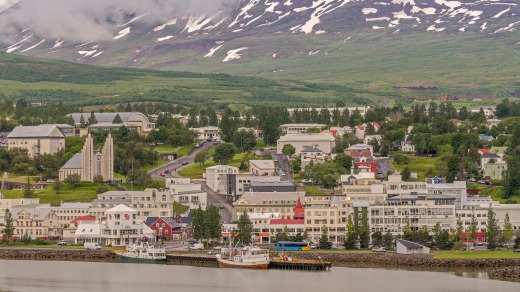 Akureyri is a port and fishing centre.