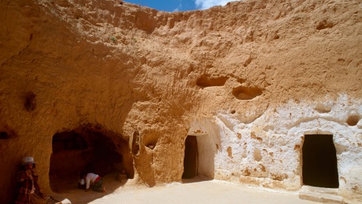 An underground cave house at Matmata.