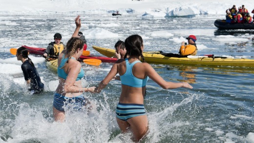 Taking a dip in the Antarctica is a rite of passage.