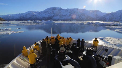 Cruising the Arctic waters.