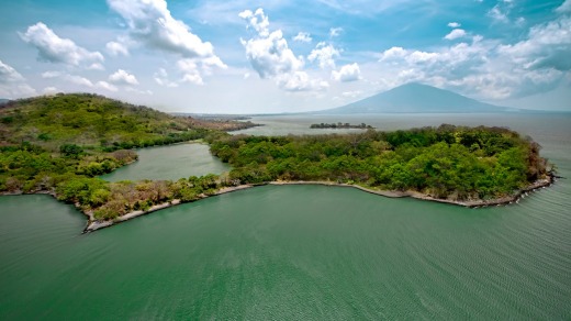 Lake Nicaragua with Ometepe in the background.