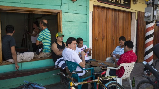 Men playing cards, San Juan del Sur, Nicaragua.