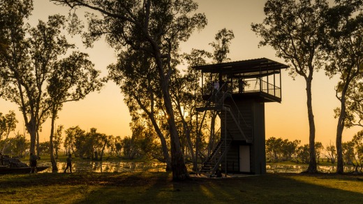 'The Hide', a new birdwatching feature at Bamurru Plains.