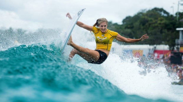 Surf like the stars: Stephanie Gilmore competes on the Gold Coast.