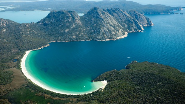 Picture perfect. The view of Wineglass Bay is worth the climb.