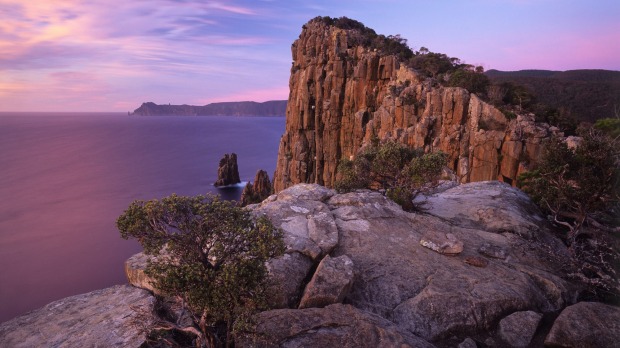 The Cape Huay Track  leads to rugged coastal cliffs.