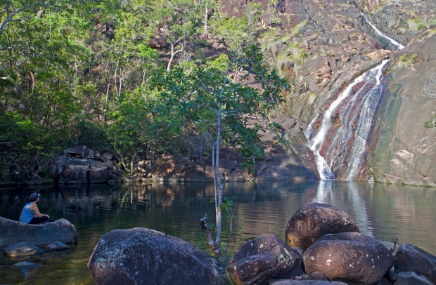 Zoe Falls, Queensland: On an island that's entirely national park, without a single resort or hotel, the only way to get ...
