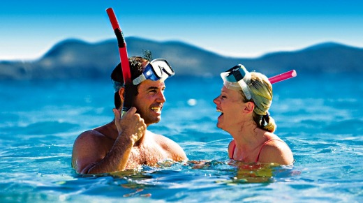 Snorkelling in the pristine waters.