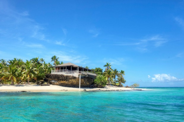 Rocks bar and restaurant, Vomo Island Resort, Fiji.