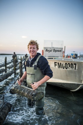 Zac Halman, owner of Angel Oysters.