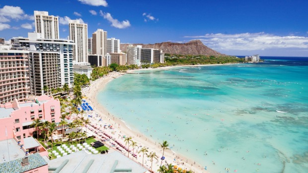 The iconic Waikiki beach.