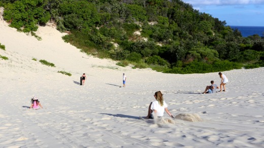 Sandboarding on North Stradbroke.