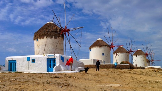 Mykonos' windmills are an iconic feature of the island.