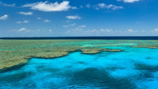 The Great Barrier Reef lies 30 kilometres from the coast of North Queensland.