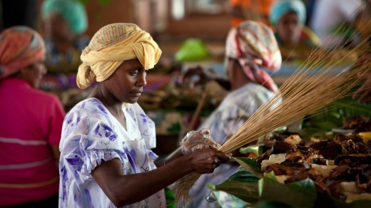 Local villagers in Port Vila, Vanuatu.