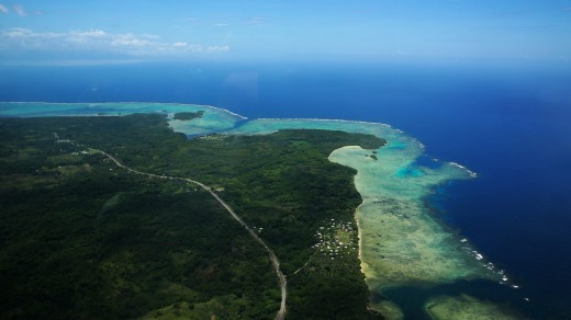 View from the Island Hoppers plane, Fiji.