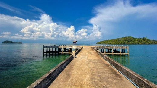 The concrete pier at Talo Wow on the Koh Tarutao.