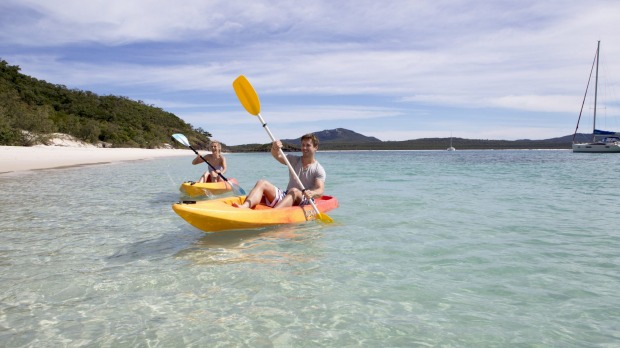 Go for a paddle over crystal clear waters with one of the resort's free kayaks.