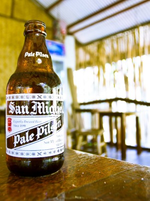 Drinking local: San Miguel beer.