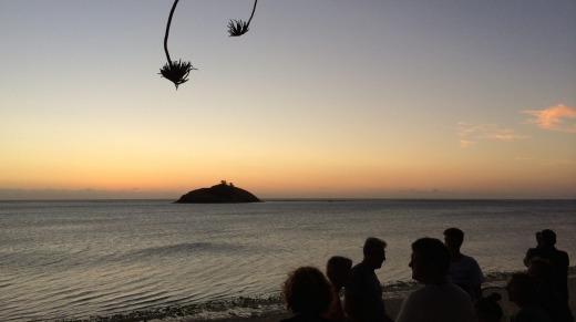 Sunset from the deck of the Boatshed.