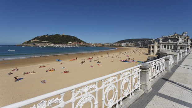 The perfect city beach: Playa de la Concha, San Sebastian, Spain.