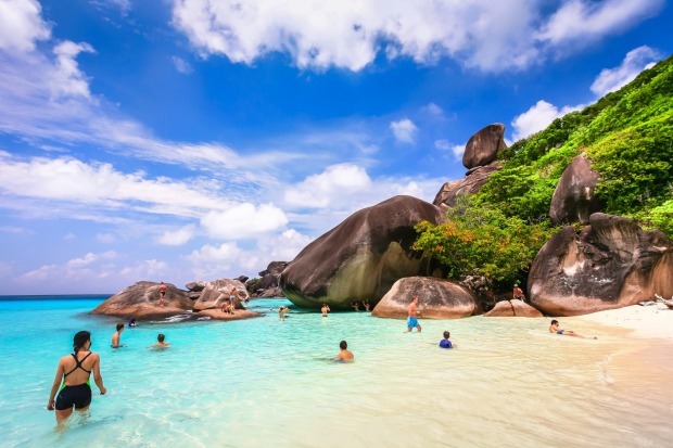 Koh Similian: Mu Koh Similan, a beautiful, nine-island archipelago in the Andaman Sea, north of Phuket, is a Thai marine ...