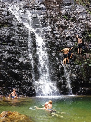 Waterfall fun: Meritus Langkawi Island in Malaysia.