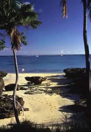 White sand and clear-blue waters makes for an idyllic island holiday.