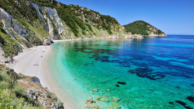 Spiaggia di Sansone, Tuscany: Located on Isola d'Elba (Elba island), just a short ferry ride from the region's rolling ...