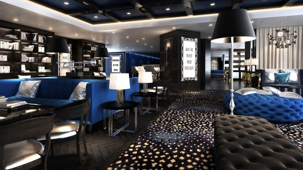 The Blue Room - a New Orleans "speakeasy" lounge bar on Pacific Aria and Pacific Eden.