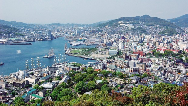 The beautiful views over Nagasaki.