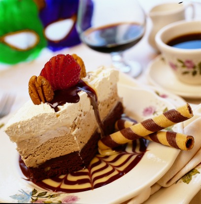 A dessert from the Astoria dining room on board American Empress.