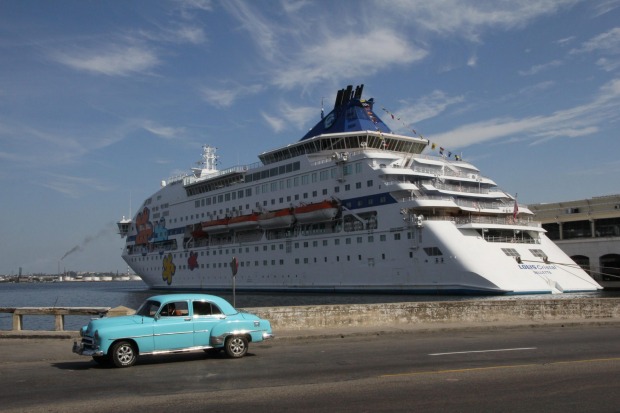 Cruise Ship in Havana, Cuba.