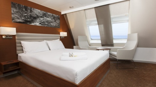 Spirit of Tasmania deluxe cabin.