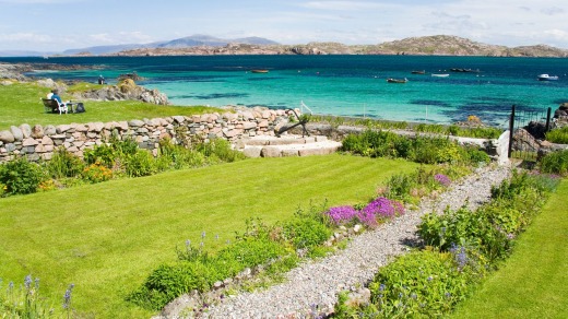 Gardens on the Isle of Iona, Inner Hebrides, Scotland.