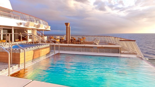 The Viking Star Aquavit Terrace infinity pool.