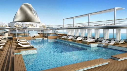 Regent 7 Seas explorer pool deck.