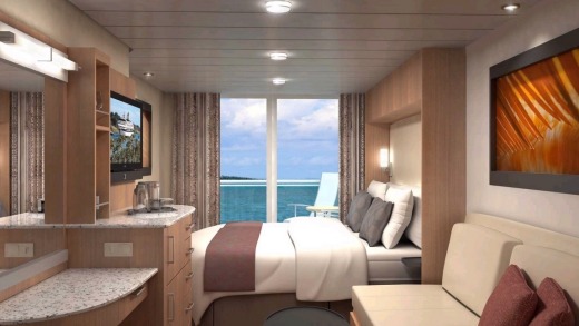 Celebrity Cruises Aqua class suite.