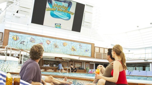 Princess Cruises has extensive facilities for young people, such as Movies Under the Stars.
