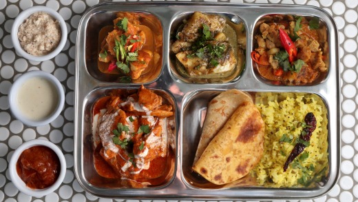 Curries and condiments from Curry House in The Pantry.