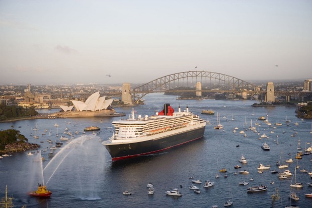 The Queen Mary 2 in Sydney.