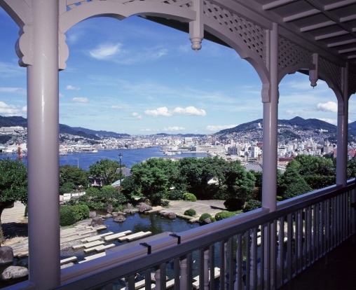 View over Nagasaki harbour from Glover Garden.