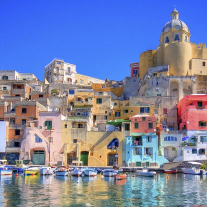 Procida, beautiful island in the Mediterranean sea, Naples.