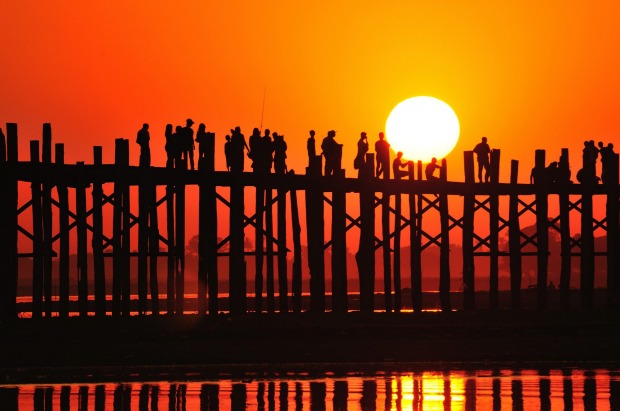 TEAK BRIDGE: Near Mandalay, stroll along U Bein Bridge – said to be the world's oldest and longest teak bridge. The ...